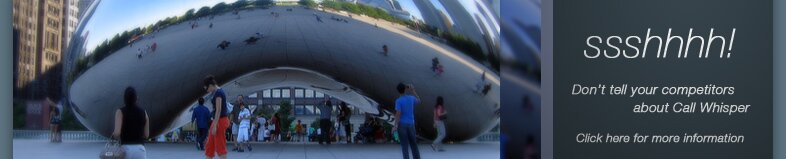 Cloud Gate sculpture by Anish Kapoor, Chicago. Ssshhhh! Don't tell your competitors about Call Whisper.